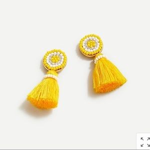 J.crew yellow tassel earings